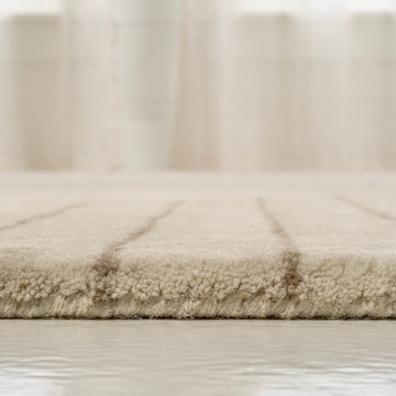 Retro Bohemian Abstract Striped Handwoven Wool Area Rug